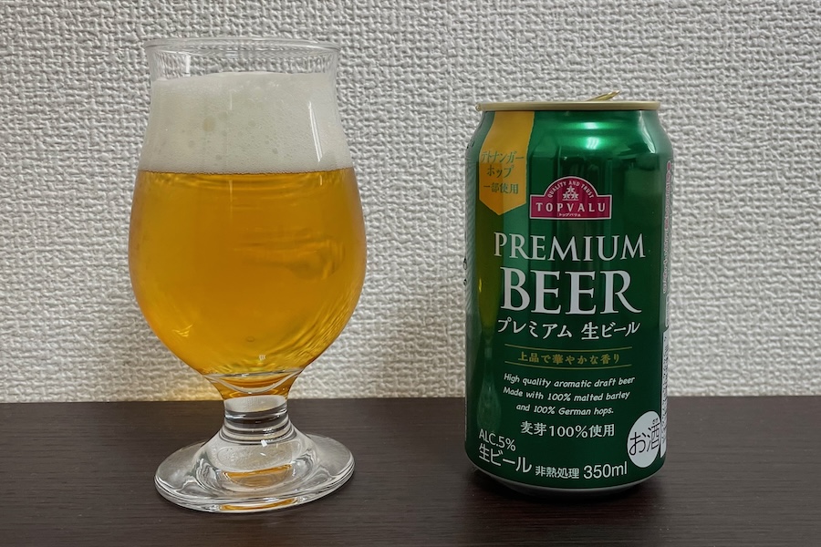 【Beer】プレミアム生ビール - トップバリュ製、緑の缶のビール。力強さと華やかさの共存【Japan】